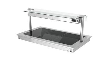 GGM Gastro | Inbouw warmhoudplaat RVS - met glazen oppervlak, Verzenden, Nieuw in verpakking