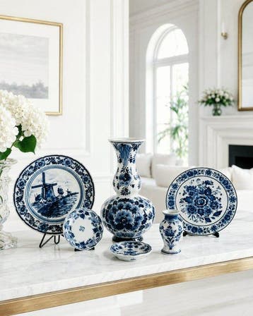 De Porceleyne Fles, Delft - Vaas (6) - Delfts blauw - Vaas,