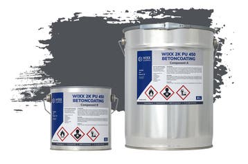 Wixx 2K PU 450 Betoncoating RAL 7015 | Leigrijs 5L, Verzenden, Nieuw, Verf, Grijs