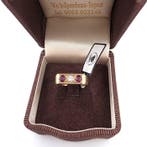 Ring - 18 karaat Geel goud - 0.95ct. tw. Robijn - Diamant, Nieuw