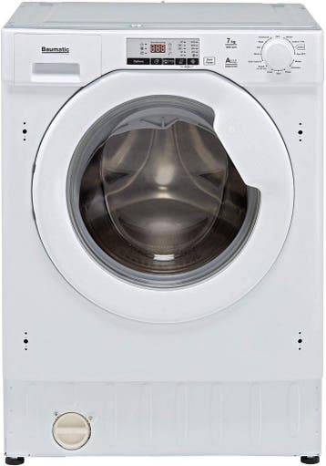 Baumatic BWMI1472D3 - Inbouw Wasmachine - 7 kg - 1400 tpm, Ophalen of Verzenden, Zo goed als nieuw, Voorlader, 85 tot 90 cm