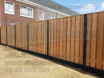 Schuttingen beton hout | douglas tuinschermen | ACTIE, Nieuw, Hout, 1 tot 2 meter
