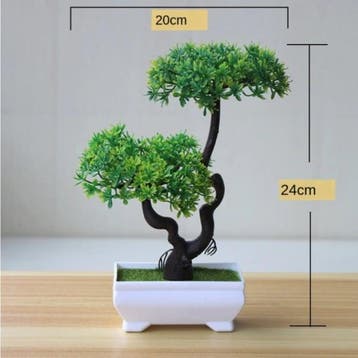 Kunst Bonsai Boom - Planten Nep Plant Plastic Decoratie, Huis en Inrichting, Woonaccessoires | Kunstplanten en Kunstbloemen, Verzenden