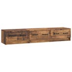 vidaXL TV-kast met lade Oud hout 147 x 34,5 x 27 cm Bewerkt, Minder dan 50 cm, Verzenden, Nieuw, Minder dan 100 cm
