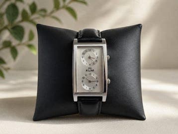 KLM watch with two timezones - Unisex - 1980-1989
