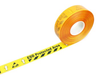 ESD waarschuwingstape  -  Geel  -  30 m (rol)  -  Anti  -, Verzenden