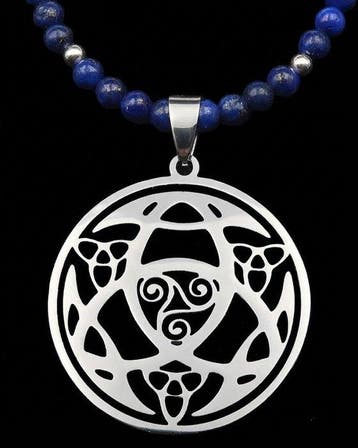 Lapis lazuli - Ketting van de Druïdische Triskèle: De