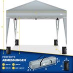 Partytent - Opvouwbaar - 3x3 m - Paviljoen - Easy up - Grijs, Verzenden, Zo goed als nieuw