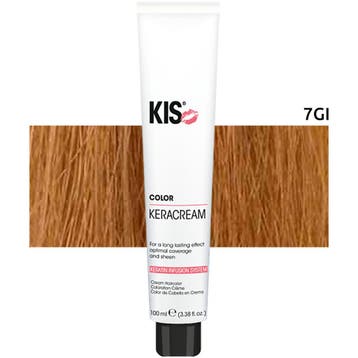 KIS Kappers – Kera Cream Color Haarverf – 7GI : Middel, Verzenden, Nieuw