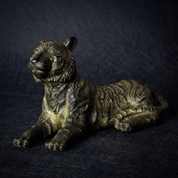 Beeld, Tijger (Zonder Minimumprijs) - 10.5 cm - Brons