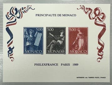 Monaco 1989 - Bloc-feuillet Philexfrance 89, prachtige en, Gestempeld