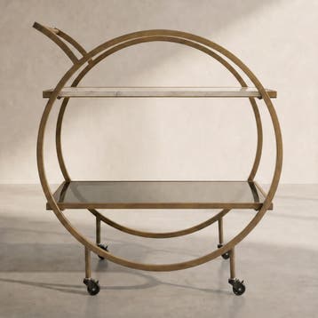 *WOONWINKEL* Kare Design Loft Ronde Design Trolley Messing, Verzenden, Nieuw