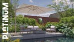 Challenger T2 premium zweefparasol 260x350 cm sandstone, Tuin en Terras, Parasols, Ophalen of Verzenden, Nieuw