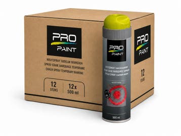 Pro paint krijtspray tijdelijke markering 12 stuks, 500 ml,, Verzenden, Nieuw