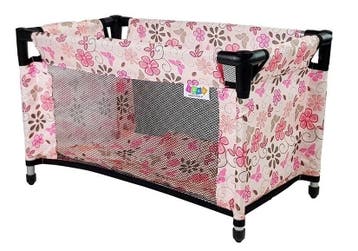Wieg Poppen | Roze Bloemen | Draagbaar | Laatste Stuks!, Kinderen en Baby's, Ophalen of Verzenden, Nieuw, Babypop