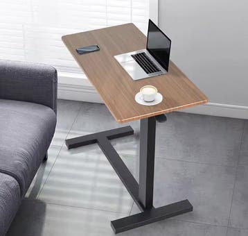 Overbed Tafel op Wielen – Verstelbaar, Industrieel Design (, Computers en Software, Laptoptafels, Verzenden, Nieuw