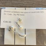 Zilveren oorstekers met parel en swarovski 925, Sieraden, Tassen en Uiterlijk, Oorbellen, Ophalen of Verzenden, Nieuw