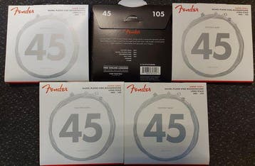 Fender, Super 7250s - 5 Sets Strings For Bass Guitar - -, Nieuw