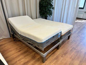 Vrijstaande elektrische Tempur set 180x200 showmodel, Zo goed als nieuw, Tweepersoons, 200 cm, 180 cm