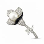 Broche - 18 karaat Witgoud, Exclusive 18k witgouden
