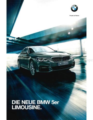 2016 BMW 5 SERIE SEDAN BROCHURE DUITS, Nieuw, BMW, Author