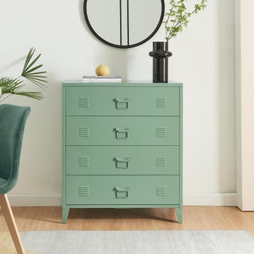 Ladekast Hämeenlinna commode met lades 92x80x40 cm groen mat, Huis en Inrichting, Verzenden, Nieuw
