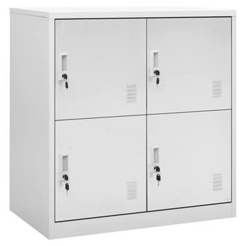 vidaXL Lockerkast 90x45x92,5 cm staal lichtgrijs, Verzenden, Nieuw