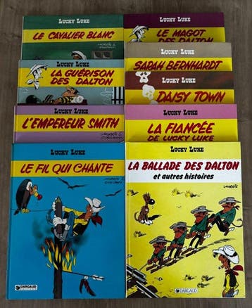 Lucky Luke - 9x C - 9 Album - Eerste druk - 1975/1986, Nieuw