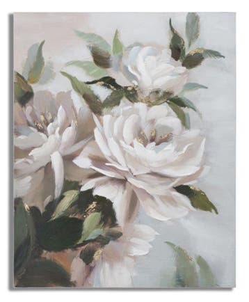 HANDGEMAAKTE WANDSCHILDERING BLOEM&BLAD CM 100X3,7X80 -, Ophalen of Verzenden, Nieuw