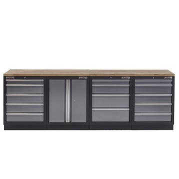 Werkbank set met hardhouten werkblad, gereedschapskast - 14, Ophalen of Verzenden, Nieuw