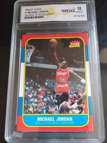 1996/97 Fleer Decade of Excellence Michael Jordan #4 Graded, Nieuw