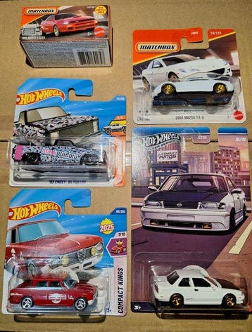 Hot Wheels, Mattel, Matchbox 1:64 - Modelauto (5) - Custom, Nieuw