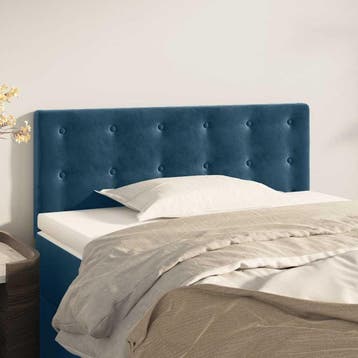 Bedpaneel 100cm fluweel blauw | retourdeal 52% korting, Eenpersoons, Blauw, Klassiek, Ophalen of Verzenden