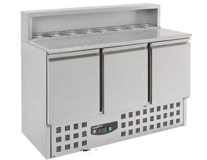 Pizza gekoelde werkbank / saladette - 9 X 1/6 Gastronorm, Zakelijke goederen, Horeca | Keukenapparatuur, Verzenden