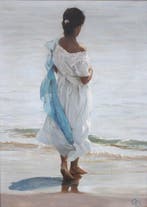 Lluís Ribas Castellsagué (1949) - Mujer en la playa