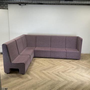 Ahrend Loungescape hoekbank 6-delig 308x239 cm,  Lila, Ophalen of Verzenden, Gebruikt, Stof, Eén