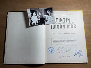 Tintin - Le Mystère de la Toison dor + Dédicace Jean Pierre, Nieuw