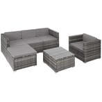 Wicker lounge Lignano met fauteuil - grijs, Verzenden, Nieuw