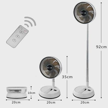 Draagbare Opvouwbare Ventilator met 15000mAh Batterij, USB,, Verzenden, Nieuw