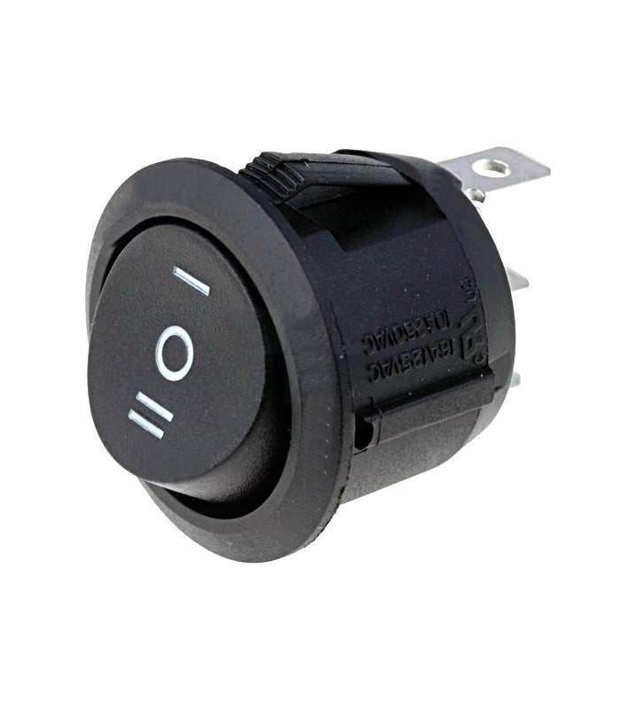 Push schakelaar - ON/OFF/ON - 250V - 10A, Doe-het-zelf en Verbouw, Elektra en Kabels, Schakelaar, Nieuw, Ophalen of Verzenden