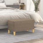 vidaXL Bankje 70x35x41 cm stof taupe, Huis en Inrichting, Banken | Bankstellen, Verzenden, Nieuw, Stof, Minder dan 150 cm