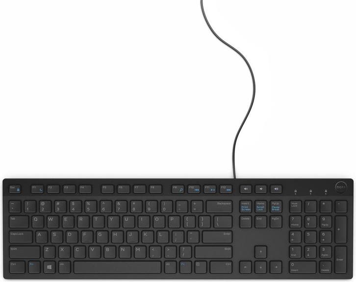 Dell KB216 - Bedraad Toetsenbord - Zwart - QWERTY, Computers en Software, Toetsenborden, Verzenden