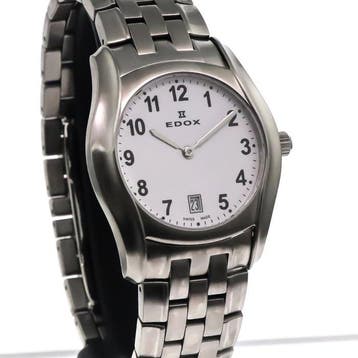 Edox - Swiss Made Quartz Watch - ED82003-SS-1 - Numeral, Nieuw
