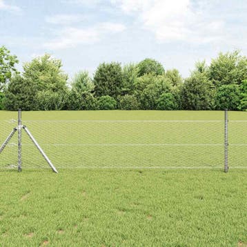 vidaXL zeshoekig gaashek met grondbevestiging 10 x 0,4 m, Verzenden, Nieuw, IJzer