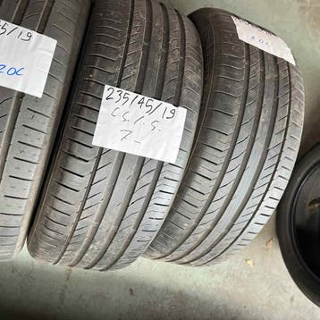 4 x Continental SportContact 5 235-45-19 Zomerbanden 7mm, Auto-onderdelen, 19 inch, Gebruikt, Ophalen of Verzenden, 235 mm