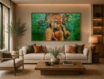 Idiolidis 76 x 100 cm - El Beso Sumergido de los Amantes