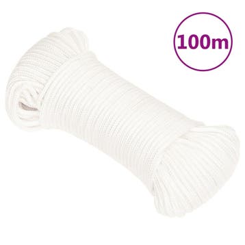 vidaXL Boottouw 3 mm 100 m polypropyleen volwit, Verzenden, Nieuw