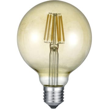 LED Lamp - Filament - Trion Globin - E27 Fitting - 6W - Warm, Ophalen of Verzenden, Nieuw, E27 (groot), Led-lamp