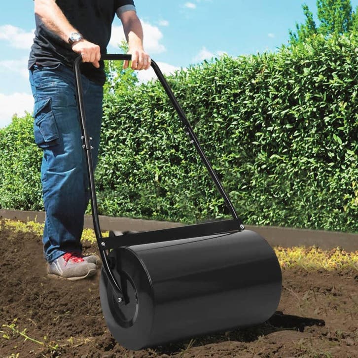 vidaXL Gazonroller 50 L 63 cm zwart, Tuin en Terras, Hand-tuingereedschap, Nieuw, Verzenden