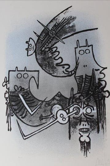Wifredo Lam (1902-1982) - Le feu vert, Antiek en Kunst